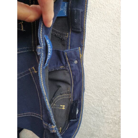 AriZona Jegging Jeans Girls Size 14 Dark‎ Blue Denim Skinny Leg Adjustable Waist - Picture 9 of 9